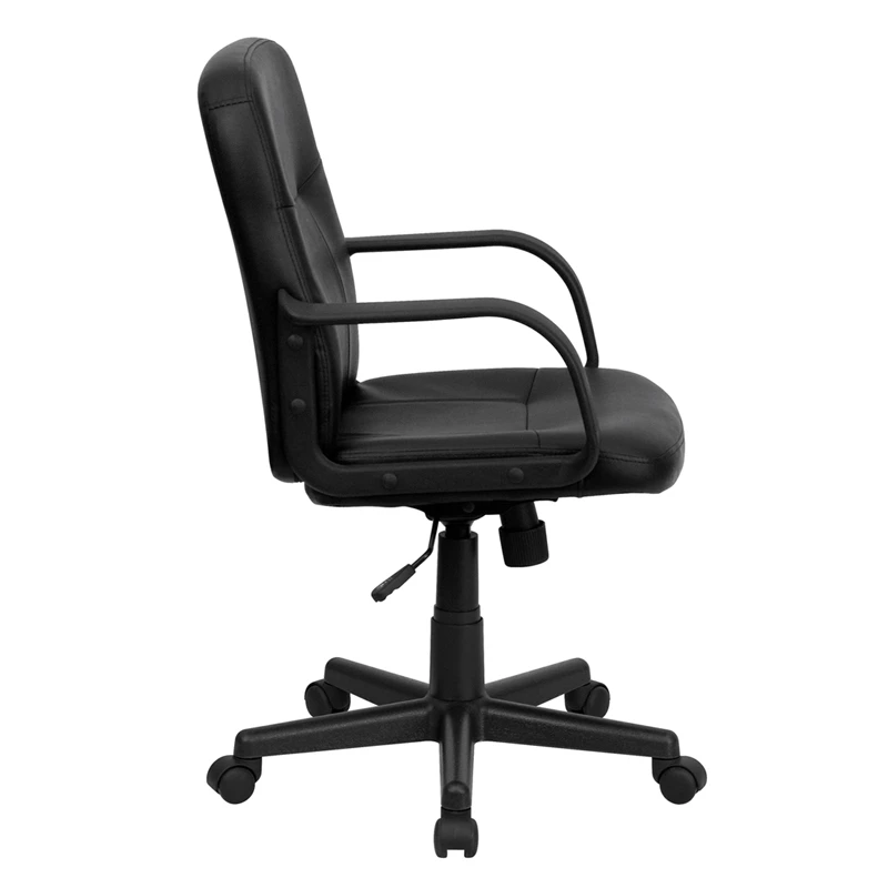 Mid-Back Black Glove Vinyl Executive Swivel Chair With Arms - By Flash Furniture - Madison Seating 5 Mid-Back Black Glove Vinyl Executive Swivel Chair With Arms - By Flash Furniture - Madison Seating - Image 3