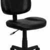 Mid-Back Black Leather Ergonomic Swivel Task Chair - By Flash Furniture - Madison Seating -furniture Shop Mid Back Black Leather Ergonomic Swivel Task Chair by Flash Furniture