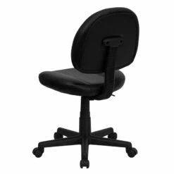 Mid-Back Black Leather Ergonomic Swivel Task Chair - By Flash Furniture - Madison Seating -furniture Shop Mid Back Black Leather Ergonomic Swivel Task Chair by Flash Furniture 6