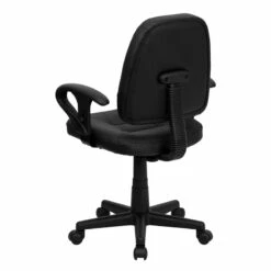 Mid-Back Black Leather Ergonomic Swivel Task Chair With Adjustable Arms - By Flash Furniture - Madison Seating 13 Mid-Back Black Leather Ergonomic Swivel Task Chair With Adjustable Arms - By Flash Furniture - Madison Seating -furniture Shop Mid Back Black Leather Ergonomic Swivel Task Chair with Adjustable Arms by Flash Furniture 4