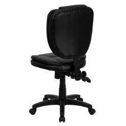 Mid-Back Black Leather Multifunction Ergonomic Swivel Task Chair - By Flash Furniture - Madison Seating 12 Mid-Back Black Leather Multifunction Ergonomic Swivel Task Chair - By Flash Furniture - Madison Seating -furniture Shop Mid Back Black Leather Multifunction Ergonomic Swivel Task Chair by Flash Furniture 3