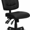 Mid-Back Black Leather Multifunction Swivel Task Chair - By Flash Furniture - Madison Seating -furniture Shop Mid Back Black Leather Multifunction Swivel Task Chair by Flash Furniture