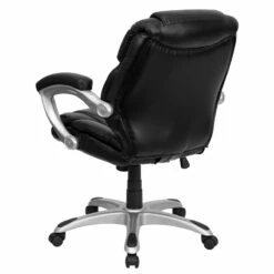 Mid-Back Black Leather Swivel Task Chair With Arms - By Flash Furniture - Madison Seating 13 Mid-Back Black Leather Swivel Task Chair With Arms - By Flash Furniture - Madison Seating -furniture Shop Mid Back Black Leather Swivel Task Chair with Arms by Flash Furniture 4 3
