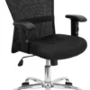 Mid-Back Black Mesh Contemporary Swivel Task Chair With Chrome Base And Adjustable Arms - By Flash Furniture - Madison Seating 2 Mid-Back Black Mesh Contemporary Swivel Task Chair With Chrome Base And Adjustable Arms - By Flash Furniture - Madison Seating -furniture Shop Mid Back Black Mesh Contemporary Swivel Task Chair with Chrome Base and Adjustable Arms by Flash Furniture