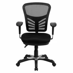 Mid-Back Black Mesh Multifunction Executive Swivel Chair With Adjustable Arms - By Flash Furniture - Madison Seating -furniture Shop Mid Back Black Mesh Multifunction Executive Swivel Chair with Adjustable Arms by Flash Furniture 9