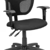 Mid-Back Black Mesh Swivel Task Chair With Adjustable Arms - By Flash Furniture - Madison Seating -furniture Shop Mid Back Black Mesh Swivel Task Chair with Adjustable Arms by Flash Furniture 7