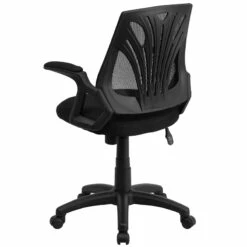 Mid-Back Black Mesh Swivel Task Chair With Arms - By Flash Furniture - Madison Seating -furniture Shop Mid Back Black Mesh Swivel Task Chair with Arms by Flash Furniture 2 4