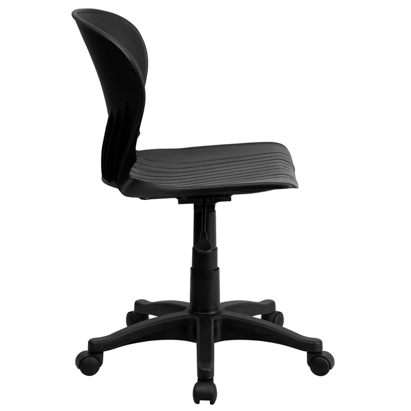 Mid-Back Black Plastic Swivel Task Chair - By Flash Furniture - Madison Seating 4 Mid-Back Black Plastic Swivel Task Chair - By Flash Furniture - Madison Seating - Image 2