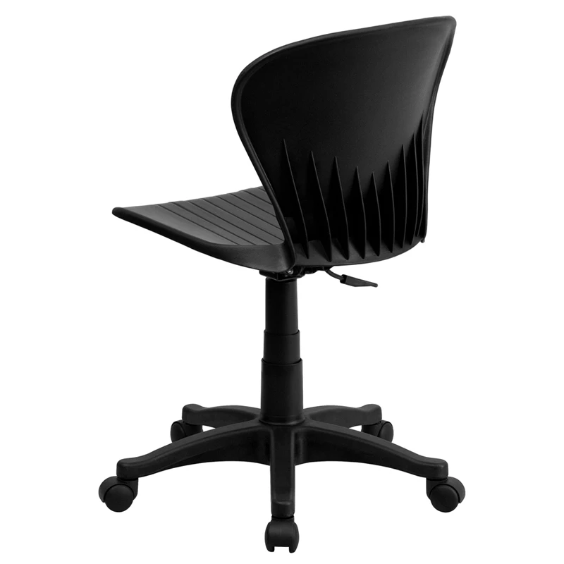 Mid-Back Black Plastic Swivel Task Chair - By Flash Furniture - Madison Seating 5 Mid-Back Black Plastic Swivel Task Chair - By Flash Furniture - Madison Seating - Image 3