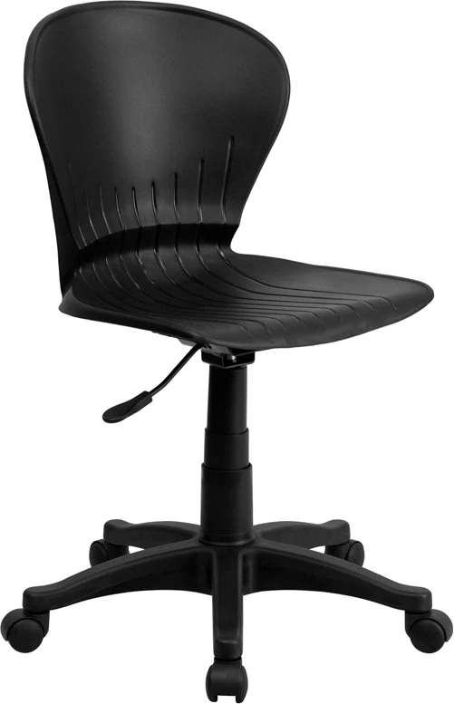 Mid-Back Black Plastic Swivel Task Chair - By Flash Furniture - Madison Seating 3 Mid-Back Black Plastic Swivel Task Chair - By Flash Furniture - Madison Seating