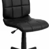 Mid-Back Black Quilted Vinyl Swivel Task Chair - By Flash Furniture - Madison Seating -furniture Shop Mid Back Black Quilted Vinyl Swivel Task Chair by Flash Furniture