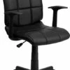 Mid-Back Black Quilted Vinyl Swivel Task Chair With Arms - By Flash Furniture - Madison Seating 2 Mid-Back Black Quilted Vinyl Swivel Task Chair With Arms - By Flash Furniture - Madison Seating -furniture Shop Mid Back Black Quilted Vinyl Swivel Task Chair with Arms by Flash Furniture