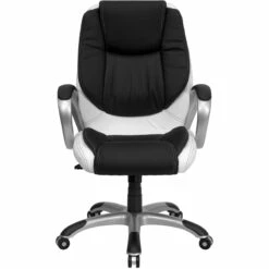 Mid-Back Black And White Leather Executive Swivel Chair With Arms - By Flash Furniture - Madison Seating 15 Mid-Back Black And White Leather Executive Swivel Chair With Arms - By Flash Furniture - Madison Seating -furniture Shop Mid Back Black and White Leather Executive Swivel Chair with Arms by Flash Furniture 6