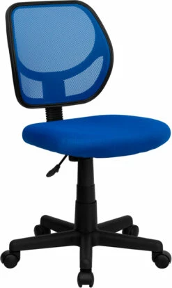 Mid-Back Blue Mesh Swivel Task Chair - By Flash Furniture - Madison Seating