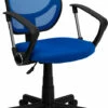 Mid-Back Blue Mesh Swivel Task Chair With Arms - By Flash Furniture - Madison Seating -furniture Shop Mid Back Blue Mesh Swivel Task Chair with Arms by Flash Furniture 1
