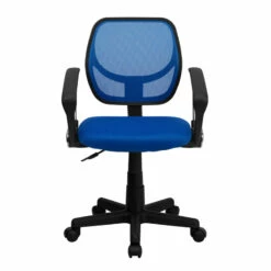 Mid-Back Blue Mesh Swivel Task Chair With Arms - By Flash Furniture - Madison Seating -furniture Shop Mid Back Blue Mesh Swivel Task Chair with Arms by Flash Furniture 6