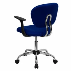 Mid-Back Blue Mesh Swivel Task Chair With Chrome Base And Arms - By Flash Furniture - Madison Seating 8 Mid-Back Blue Mesh Swivel Task Chair With Chrome Base And Arms - By Flash Furniture - Madison Seating -furniture Shop Mid Back Blue Mesh Swivel Task Chair with Chrome Base and Arms by Flash Furniture 2