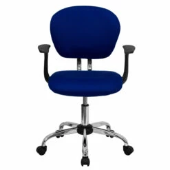 Mid-Back Blue Mesh Swivel Task Chair With Chrome Base And Arms - By Flash Furniture - Madison Seating 9 Mid-Back Blue Mesh Swivel Task Chair With Chrome Base And Arms - By Flash Furniture - Madison Seating -furniture Shop Mid Back Blue Mesh Swivel Task Chair with Chrome Base and Arms by Flash Furniture 3