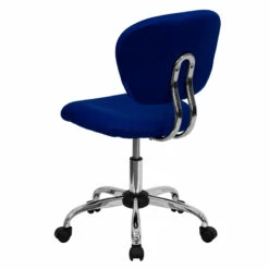 Mid-Back Blue Mesh Swivel Task Chair With Chrome Base - By Flash Furniture - Madison Seating -furniture Shop Mid Back Blue Mesh Swivel Task Chair with Chrome Base by Flash Furniture 2