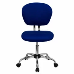 Mid-Back Blue Mesh Swivel Task Chair With Chrome Base - By Flash Furniture - Madison Seating -furniture Shop Mid Back Blue Mesh Swivel Task Chair with Chrome Base by Flash Furniture 3
