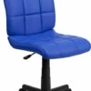 Mid-Back Blue Quilted Vinyl Swivel Task Chair - By Flash Furniture - Madison Seating