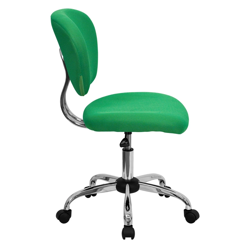 Mid-Back Bright Green Mesh Swivel Task Chair With Chrome Base - By Flash Furniture - Madison Seating 4 Mid-Back Bright Green Mesh Swivel Task Chair With Chrome Base - By Flash Furniture - Madison Seating - Image 2