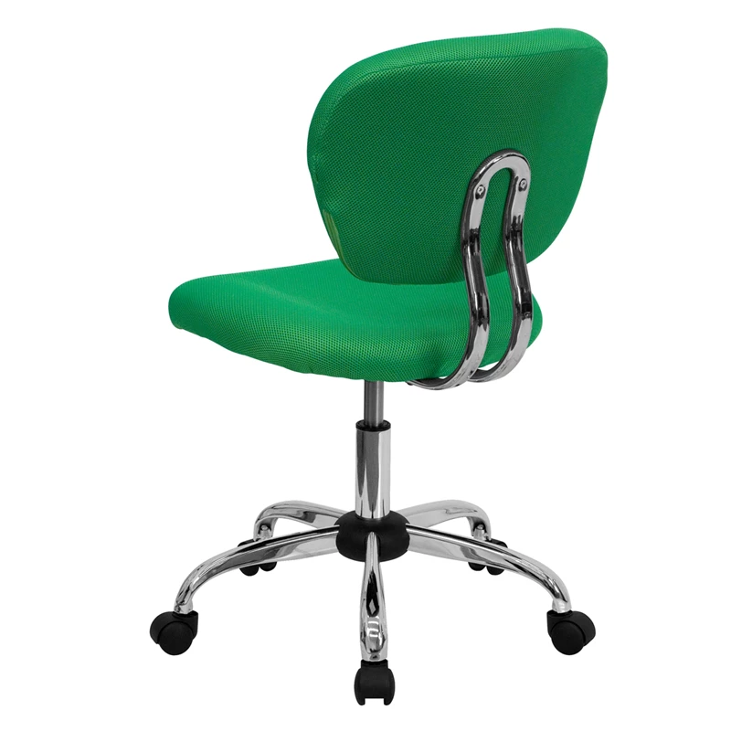 Mid-Back Bright Green Mesh Swivel Task Chair With Chrome Base - By Flash Furniture - Madison Seating 5 Mid-Back Bright Green Mesh Swivel Task Chair With Chrome Base - By Flash Furniture - Madison Seating - Image 3