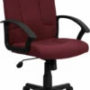 Mid-Back Burgundy Fabric Executive Swivel Chair With Nylon Arms - By Flash Furniture - Madison Seating -furniture Shop Mid Back Burgundy Fabric Executive Swivel Chair with Nylon Arms by Flash Furniture