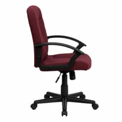 Mid-Back Burgundy Fabric Executive Swivel Chair With Nylon Arms - By Flash Furniture - Madison Seating -furniture Shop Mid Back Burgundy Fabric Executive Swivel Chair with Nylon Arms by Flash Furniture 2