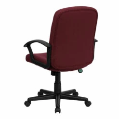 Mid-Back Burgundy Fabric Executive Swivel Chair With Nylon Arms - By Flash Furniture - Madison Seating -furniture Shop Mid Back Burgundy Fabric Executive Swivel Chair with Nylon Arms by Flash Furniture 4