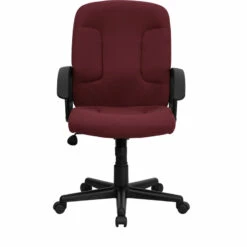 Mid-Back Burgundy Fabric Executive Swivel Chair With Nylon Arms - By Flash Furniture - Madison Seating -furniture Shop Mid Back Burgundy Fabric Executive Swivel Chair with Nylon Arms by Flash Furniture 6