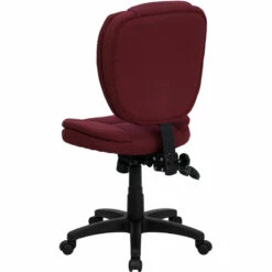Mid-Back Burgundy Fabric Multifunction Ergonomic Swivel Task Chair - By Flash Furniture - Madison Seating -furniture Shop Mid Back Burgundy Fabric Multifunction Ergonomic Swivel Task Chair by Flash Furniture 3
