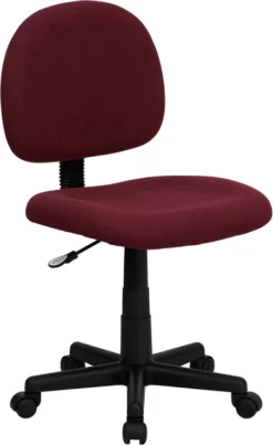 Mid-Back Burgundy Fabric Swivel Task Chair - By Flash Furniture - Madison Seating
