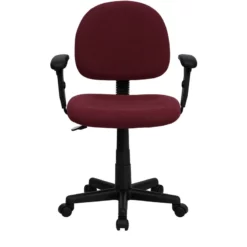 Mid-Back Burgundy Fabric Swivel Task Chair With Adjustable Arms - By Flash Furniture - Madison Seating 14 Mid-Back Burgundy Fabric Swivel Task Chair With Adjustable Arms - By Flash Furniture - Madison Seating -furniture Shop Mid Back Burgundy Fabric Swivel Task Chair with Adjustable Arms by Flash Furniture 5