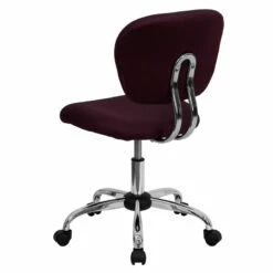 Mid-Back Burgundy Mesh Swivel Task Chair With Chrome Base - By Flash Furniture - Madison Seating -furniture Shop Mid Back Burgundy Mesh Swivel Task Chair with Chrome Base by Flash Furniture 2