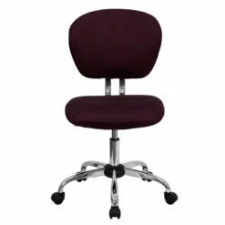 Mid-Back Burgundy Mesh Swivel Task Chair With Chrome Base - By Flash Furniture - Madison Seating -furniture Shop Mid Back Burgundy Mesh Swivel Task Chair with Chrome Base by Flash Furniture 3