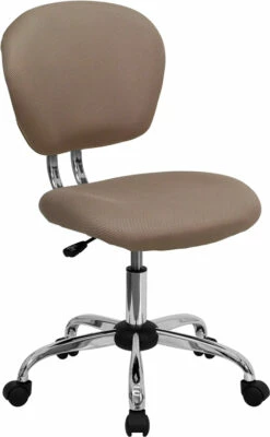 Mid-Back Coffee Brown Mesh Swivel Task Chair With Chrome Base - By Flash Furniture - Madison Seating