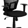 Mid-Back Designer Back Swivel Task Chair With Fabric Seat And Adjustable Arms - By Flash Furniture - Madison Seating -furniture Shop Mid Back Designer Back Swivel Task Chair with Fabric Seat and Adjustable Arms by Flash Furniture