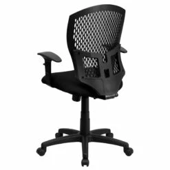 Mid-Back Designer Back Swivel Task Chair With Fabric Seat And Adjustable Arms - By Flash Furniture - Madison Seating -furniture Shop Mid Back Designer Back Swivel Task Chair with Fabric Seat and Adjustable Arms by Flash Furniture 2