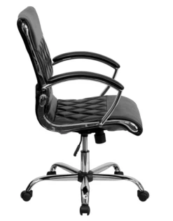 Mid-Back Designer Black Leather Executive Swivel Chair With Chrome Base And Arms - By Flash Furniture - Madison Seating 10 Mid-Back Designer Black Leather Executive Swivel Chair With Chrome Base And Arms - By Flash Furniture - Madison Seating -furniture Shop Mid Back Designer Black Leather Executive Swivel Chair with Chrome Base and Arms by Flash Furniture 1