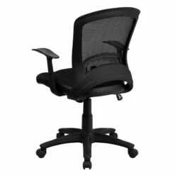 Mid-Back Designer Black Mesh Swivel Task Chair With Arms - By Flash Furniture - Madison Seating 8 Mid-Back Designer Black Mesh Swivel Task Chair With Arms - By Flash Furniture - Madison Seating -furniture Shop Mid Back Designer Black Mesh Swivel Task Chair with Arms by Flash Furniture 2