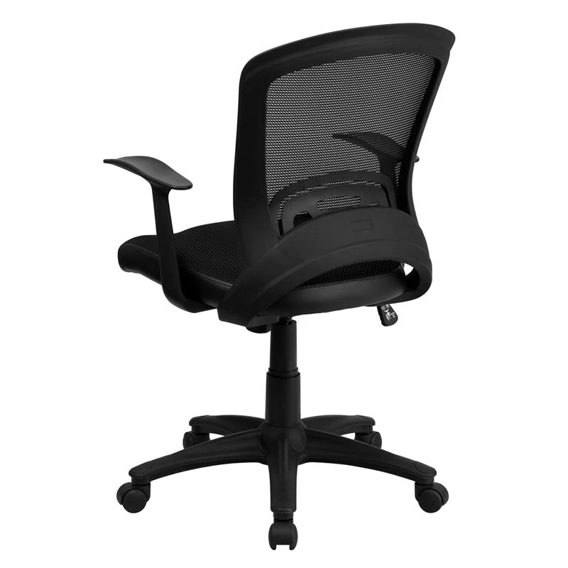 Mid-Back Designer Black Mesh Swivel Task Chair With Arms - By Flash Furniture - Madison Seating 5 Mid-Back Designer Black Mesh Swivel Task Chair With Arms - By Flash Furniture - Madison Seating - Image 3