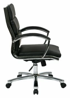 Mid Back Executive Black Faux Leather Chair By Work Smart - Office Star - Madison Seating 8 Mid Back Executive Black Faux Leather Chair By Work Smart - Office Star - Madison Seating -furniture Shop Mid Back Executive Black Faux Leather Chair by Work Smart Office Star 2 scaled 1