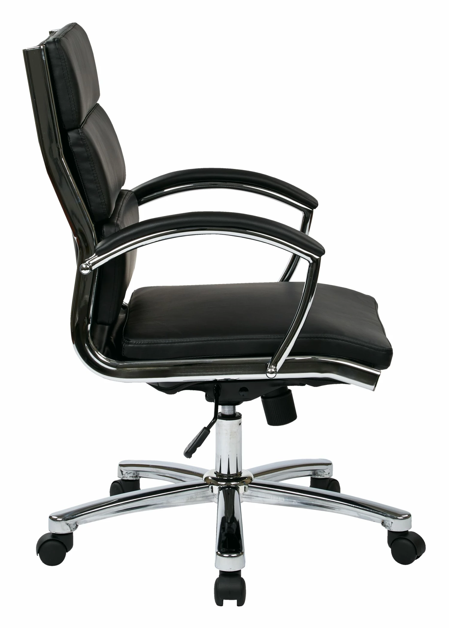 Mid Back Executive Black Faux Leather Chair By Work Smart - Office Star - Madison Seating 5 Mid Back Executive Black Faux Leather Chair By Work Smart - Office Star - Madison Seating - Image 3