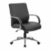 Mid Back Executive Chair With Aluminum Arms And Chair Base - With Knee Tilt By Boss Office Products - Madison Seating -furniture Shop Mid Back Executive Chair with Aluminum Arms and Chair Base With Knee Tilt by Boss Office Products