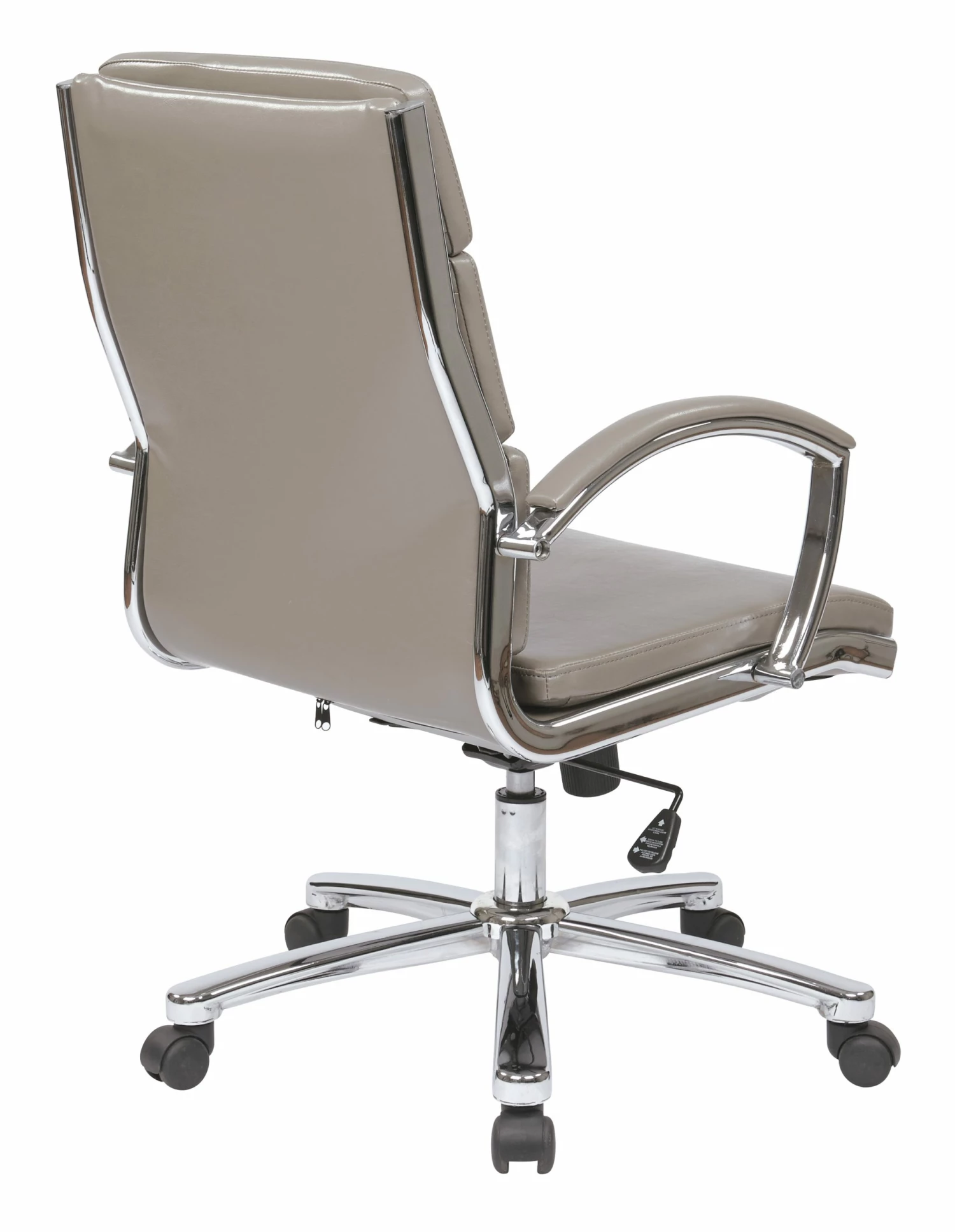 Mid Back Executive Smoke Faux Leather Chair By Work Smart - Office Star - Madison Seating 4 Mid Back Executive Smoke Faux Leather Chair By Work Smart - Office Star - Madison Seating - Image 2