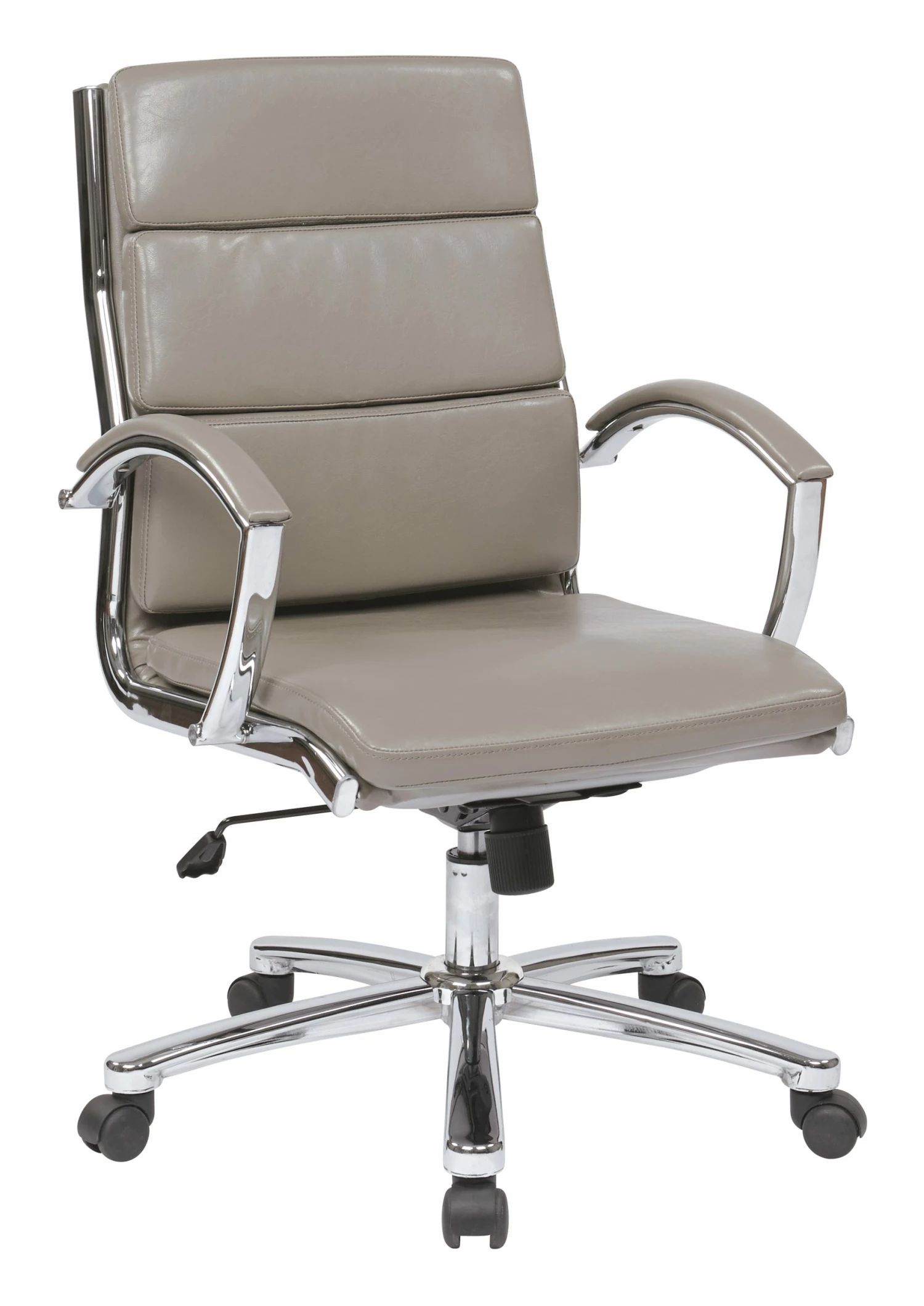Mid Back Executive Smoke Faux Leather Chair By Work Smart - Office Star - Madison Seating 3 Mid Back Executive Smoke Faux Leather Chair By Work Smart - Office Star - Madison Seating