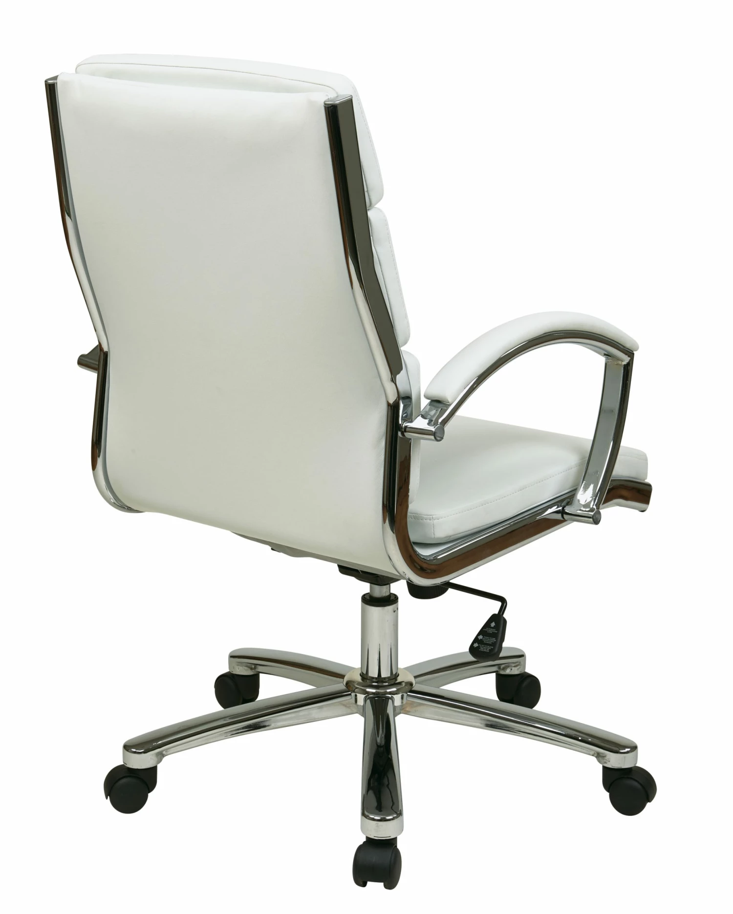 Mid Back Executive White Faux Leather Chair By Work Smart - Office Star - Madison Seating 4 Mid Back Executive White Faux Leather Chair By Work Smart - Office Star - Madison Seating - Image 2