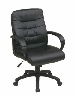 Mid Back Faux Leather Executive Chair By Work Smart - Office Star - Madison Seating