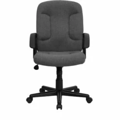 Mid-Back Gray Fabric Executive Swivel Chair With Nylon Arms - By Flash Furniture - Madison Seating -furniture Shop Mid Back Gray Fabric Executive Swivel Chair with Nylon Arms by Flash Furniture 6